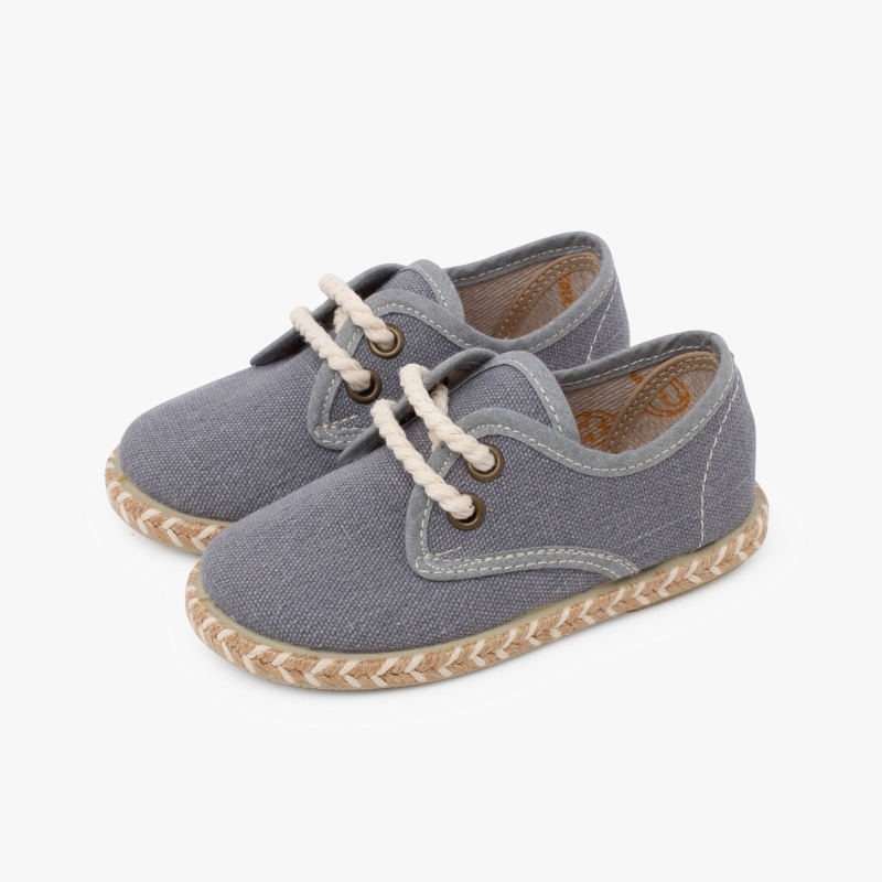 blucher niño lona suela yute bicolor
