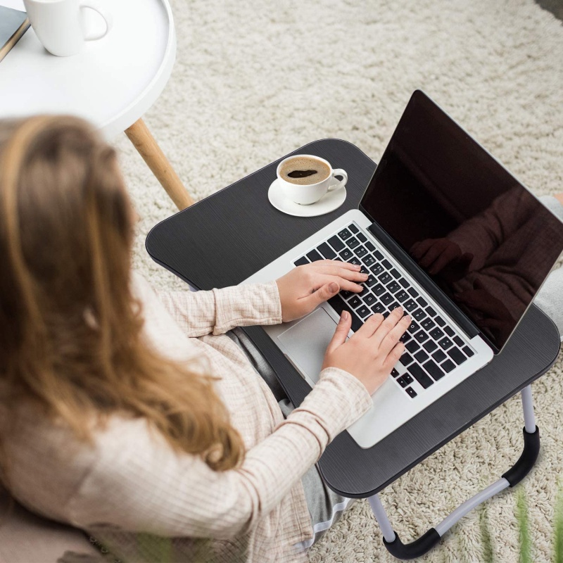 MESITA PLEGABLE PARA NOTEBOOK Y DESAYUNO NEGRO