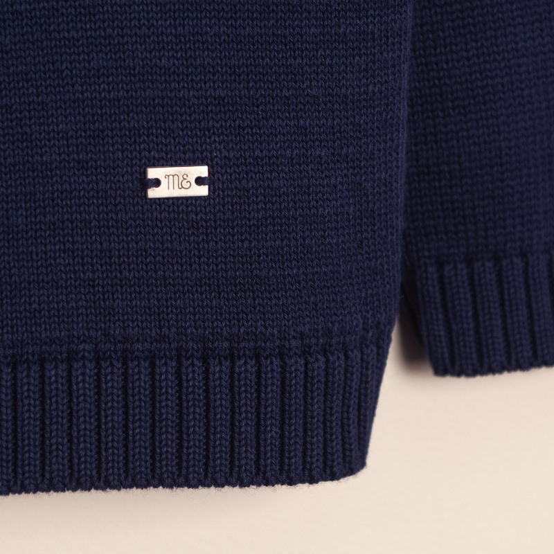 sweater con jaquard oso grizzly azul
