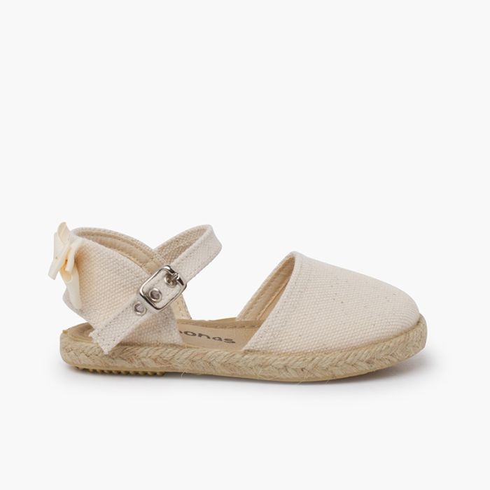alpargatas ceremonia lazo trasero grosgrain blanco