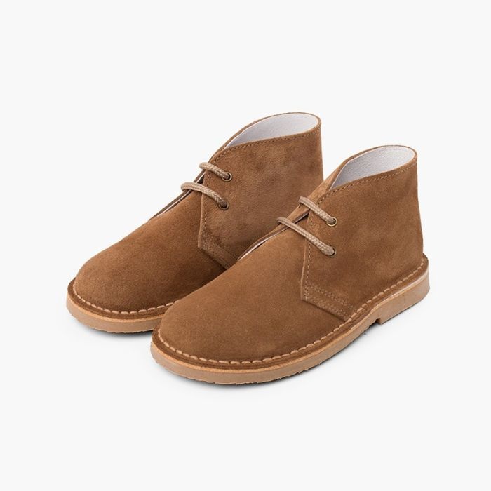 pisacacas niños botas safari cordones topo