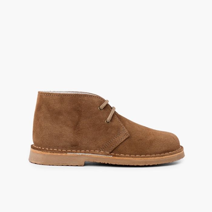 pisacacas niños botas safari cordones topo