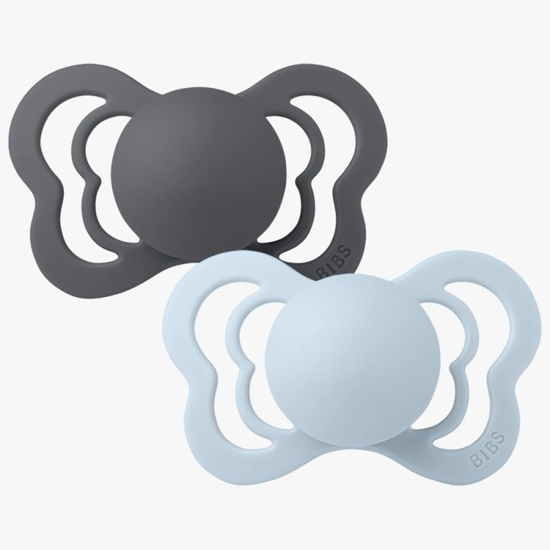 chupete bibs silicone size 1 iron/baby blue