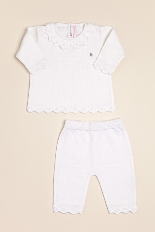 conjunto de swater volado y pantalon lia bl