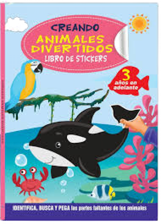 CREANDO ANIMALES DIVERTIDOS LIBRO DE STICKERS