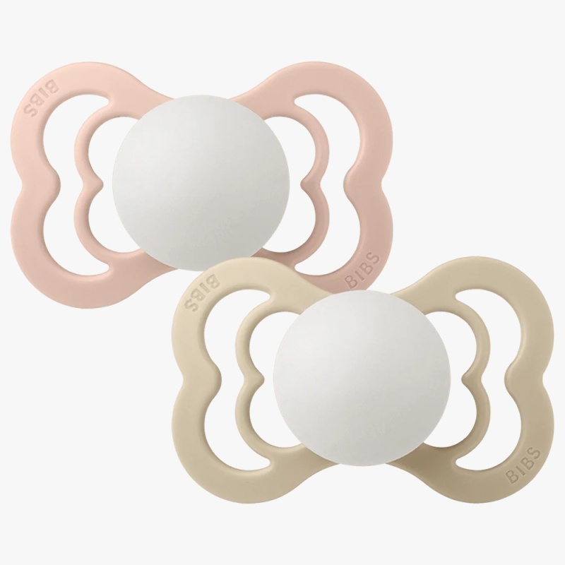chupete bibs blush glow/vainilla glow