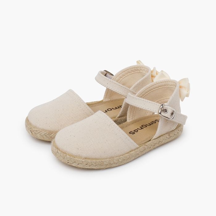 alpargatas ceremonia lazo trasero grosgrain blanco