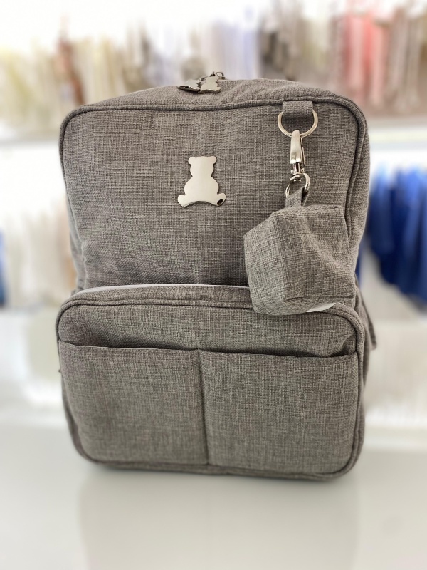 mochila lux gr tela gris