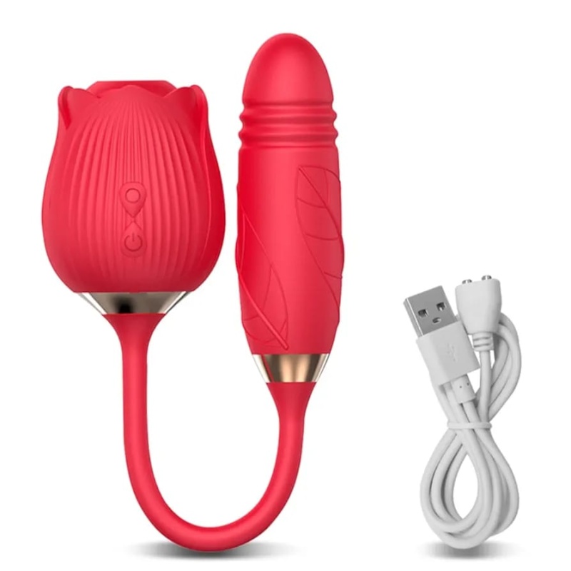SUCCIONADOR FORMATO ROSA CON VIBRADOR  - SOPHIE
