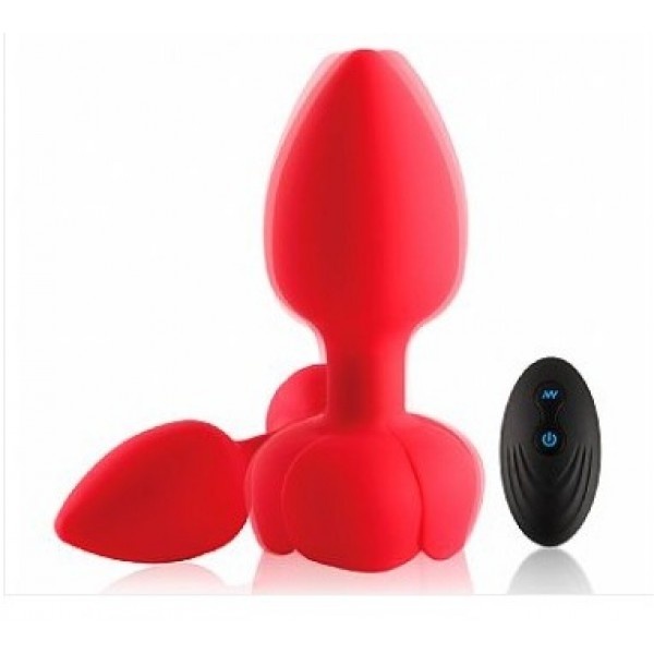 PLUG ANAL DE SILICONA CON LUZ LED Y VIBRADOR CON CONTROL REMOTO - SI