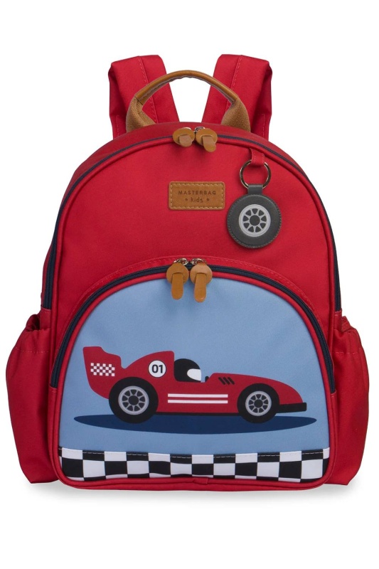 mochila kids carros rojo