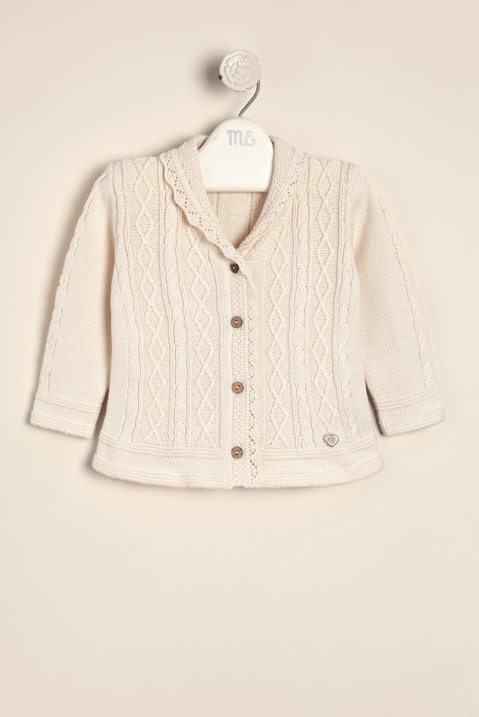 saco con cuello smocking crudo