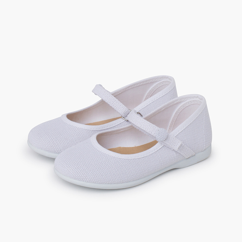 merceditas lino tira adherente boton blanco