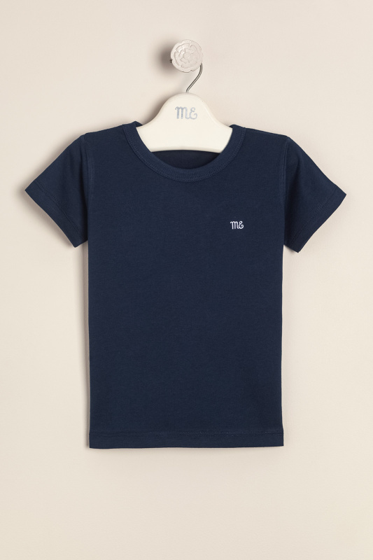 remera basica logo bordado juan azul