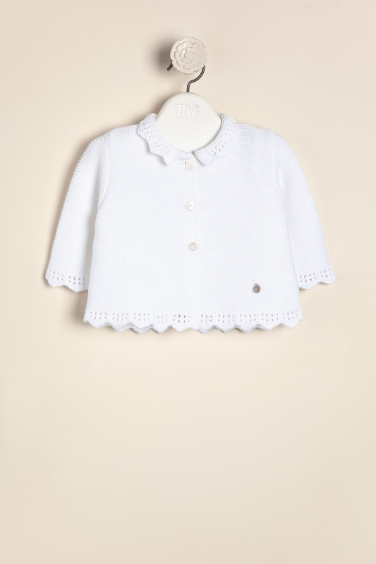 saco de santa clara con cuello blanco