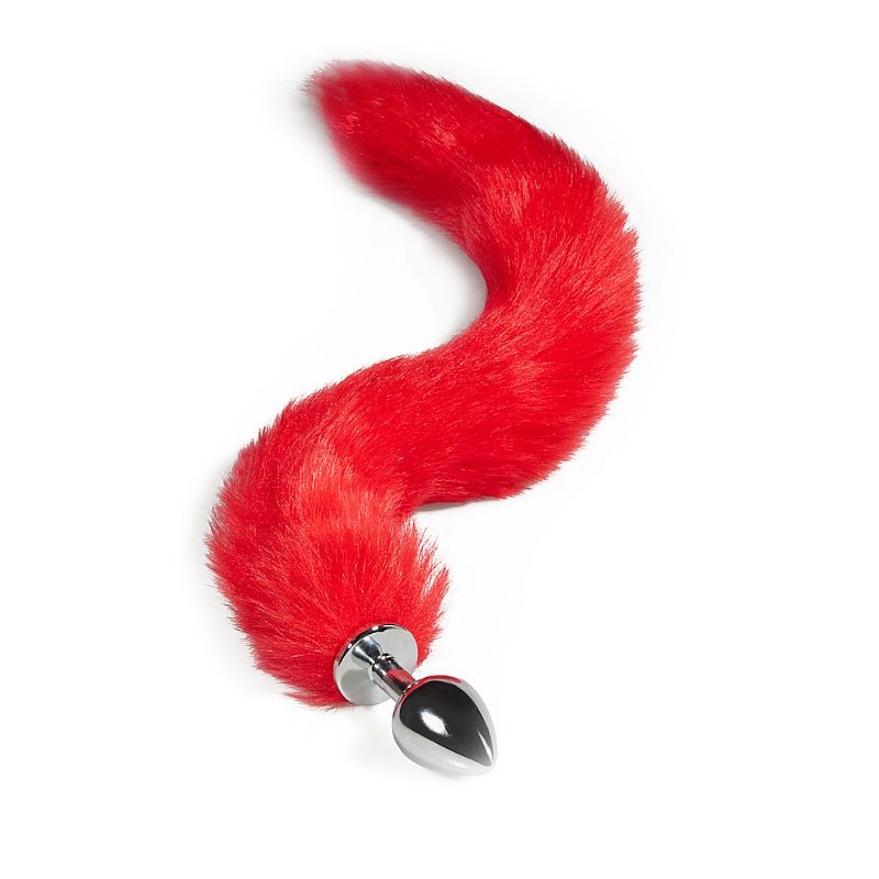 PLUG ANAL COLA DE ZORRO - ROJO 40CM TAMAÑO M - SI