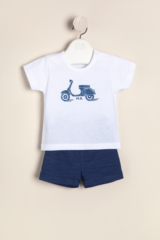 conjunto estampado vespa blanco