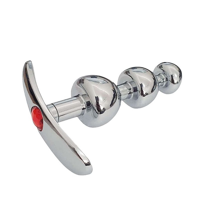 TAPON ANAL DE ACERO CON PIEDRA DE CRISTAL - SI