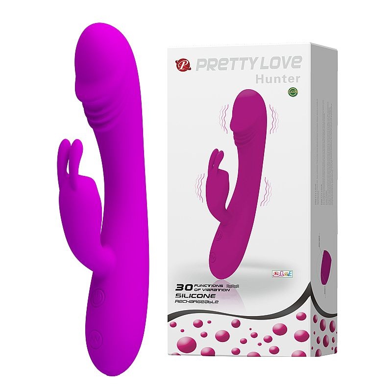 VIBRADOR DE PUNTO G Y CLITORIS - HUNTER - PRETTY LOVE - SI